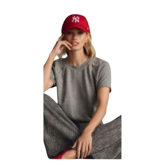 T.la Heather Gray Cropped Crewneck Pullover Short-Sleeved Top Size XXS - Picture 13 of 13